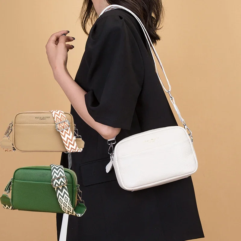 Leather Female Shoulder Cow Bags Messenger Leather Quality Sac Tote Genuine Crossbody Color Luxury Solid High Women Handbag
Leather Female Shoulder Cow Bags Messenger Leather Quality Sac Tote Genuine Crossbody Color Luxury Solid High Women Handbag