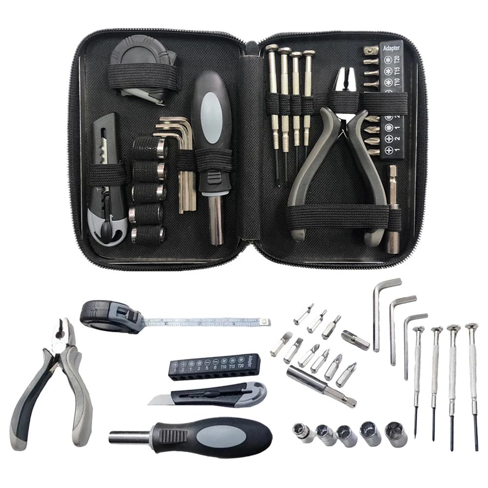 27pcs Screwdriver Socket Pliers Repairing Tool Kit Tinplate Box For Car Clock Machinery Home Improvement Manual Tools Set
27pcs Screwdriver Socket Pliers Repairing Tool Kit Tinplate Box For Car Clock Machinery Home Improvement Manual Tools Set