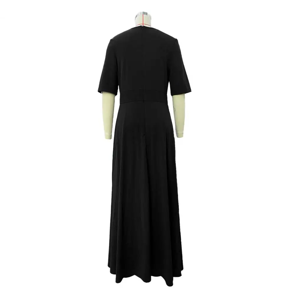 Commute Jumpsuit Elegant V-neck Jumpsuit with Short Sleeves Back Zipper Closure Ankle Length Formal Dress-like Style for Women's
Commute Jumpsuit Elegant V-neck Jumpsuit with Short Sleeves Back Zipper Closure Ankle Length Formal Dress-like Style for Women's