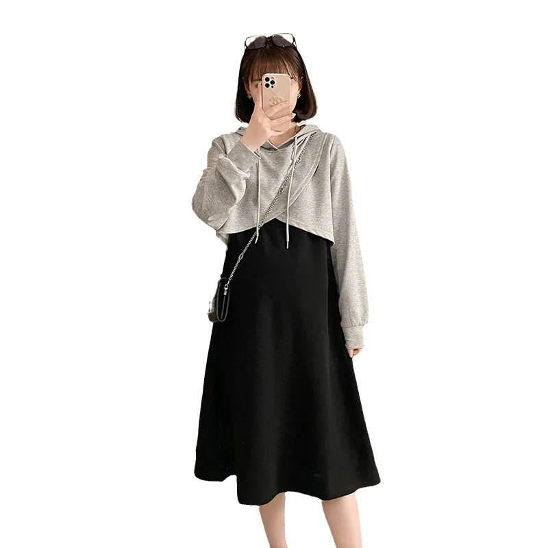 Maternity Knit Patchwork Dress Clothes For Pregnant Women Sweater Dresses Fashion Autumn Winter Hooded Casual Pregnancy Dresses
Maternity Knit Patchwork Dress Clothes For Pregnant Women Sweater Dresses Fashion Autumn Winter Hooded Casual Pregnancy Dresses