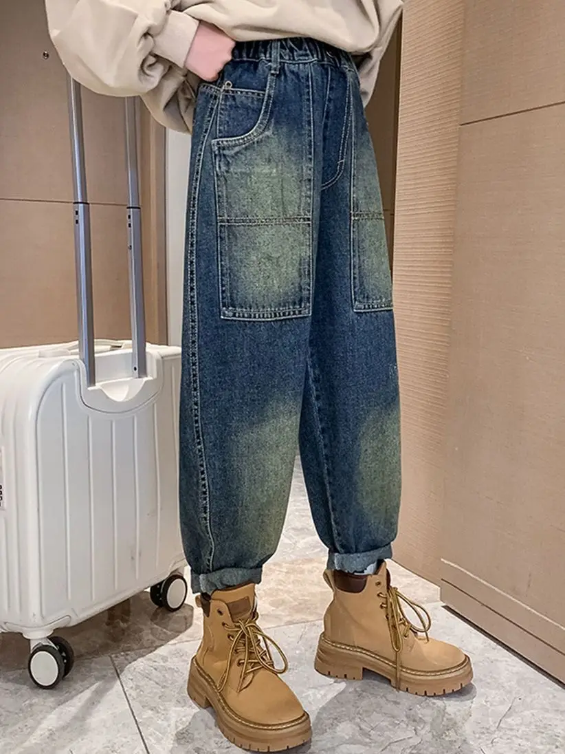 Kids Girls Jeans 2023 Spring Denim For Baby Girls Harem Cuffed Pants Children Long Trousers Teenager Clothing 12 14 Years Old
Kids Girls Jeans 2023 Spring Denim For Baby Girls Harem Cuffed Pants Children Long Trousers Teenager Clothing 12 14 Years Old
