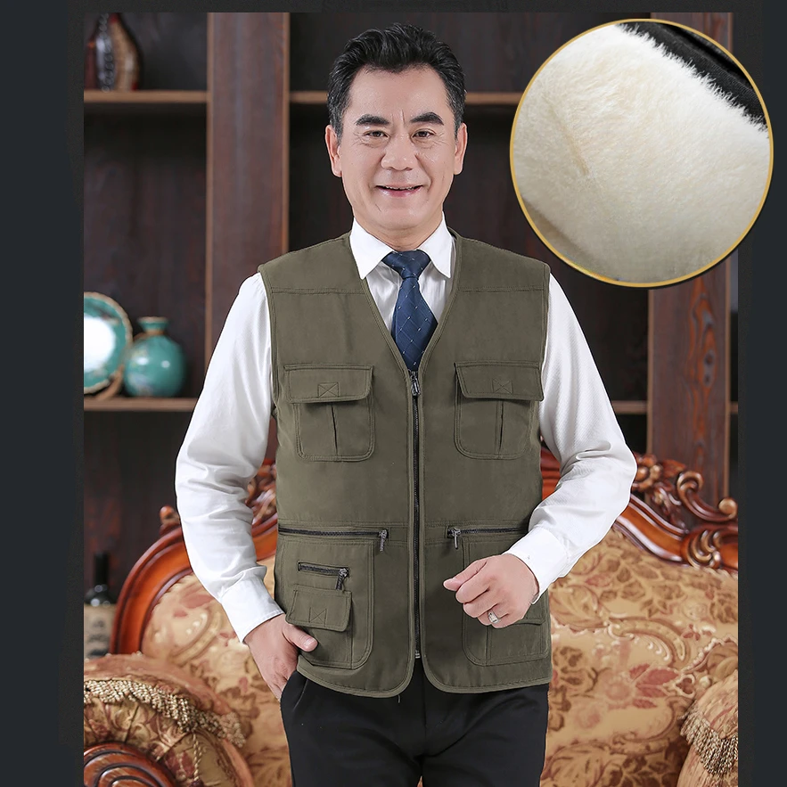 2023 Men Winter Fashion Solid Color Fleece Vest Coats Male Multi-pocket Warm Waistcoat Men V-neck Casual Fleece Vest D562
2023 Men Winter Fashion Solid Color Fleece Vest Coats Male Multi-pocket Warm Waistcoat Men V-neck Casual Fleece Vest D562