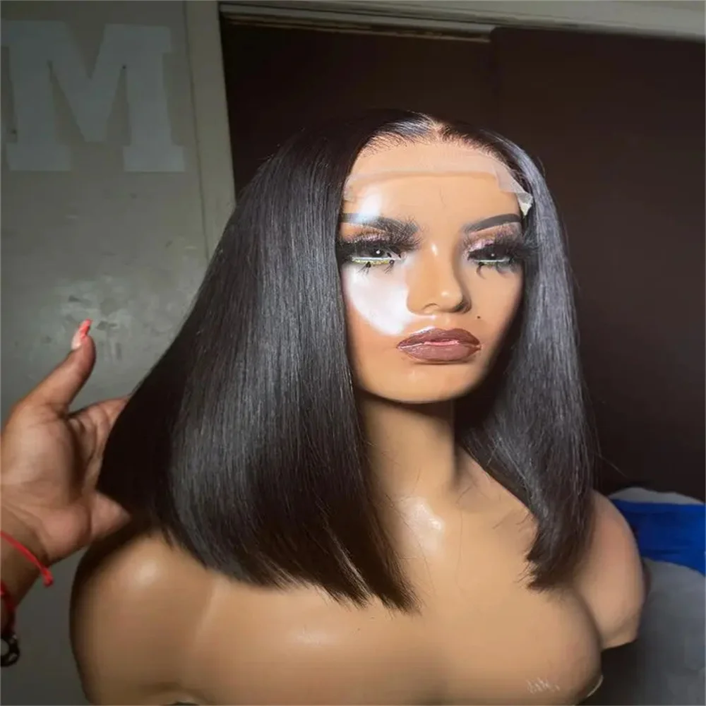 

Bone Straight Bob Wig Lace Front Wigs Human Hair Brazilian 13x4 Closure Short Pre Plucked 13x6 HD Lace Frontal Wig For Women