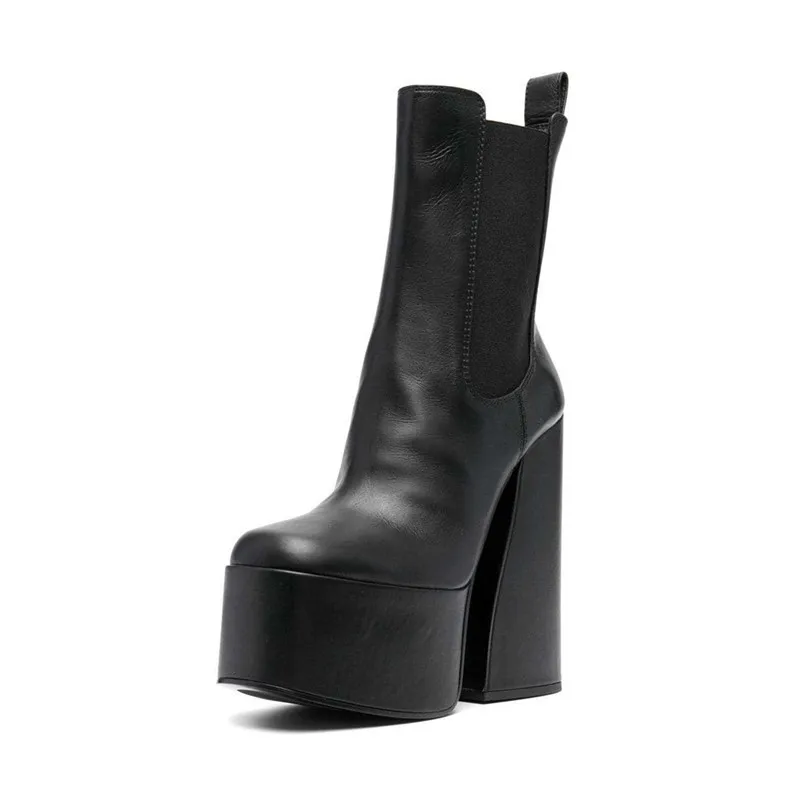 Autumn And Winter New Black Women's Ankle Boots Thick Platform Super High Heels Female Shoes Fashion Versatile Ladies Booties
Autumn And Winter New Black Women's Ankle Boots Thick Platform Super High Heels Female Shoes Fashion Versatile Ladies Booties