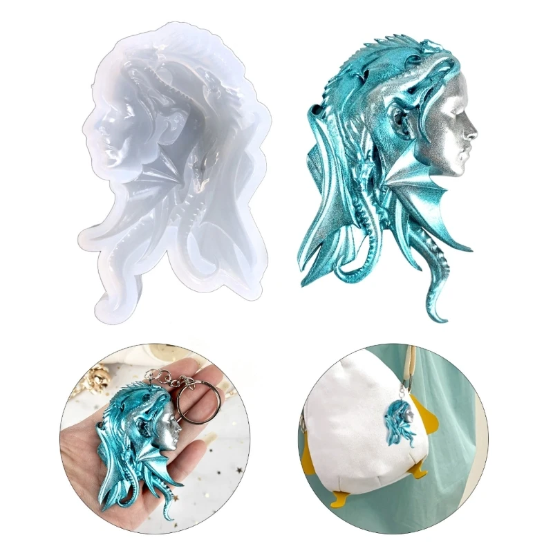 Shiny Glossy Dragon Girl Ornaments Silicone Epoxy Resin Mold DIY Keychain Pendant Jewelry for Valentines Gift Craft
Shiny Glossy Dragon Girl Ornaments Silicone Epoxy Resin Mold DIY Keychain Pendant Jewelry for Valentines Gift Craft