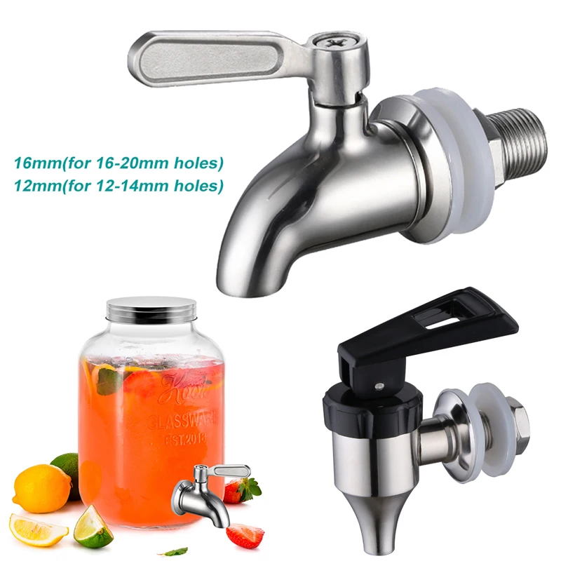 Stainless Steel Wine Barrel Faucet Tap For Beverage Juice Hot Water Bucket Ball Valve Wine Jar 16mm/12mm Home Bar Accessories
Stainless Steel Wine Barrel Faucet Tap For Beverage Juice Hot Water Bucket Ball Valve Wine Jar 16mm/12mm Home Bar Accessories