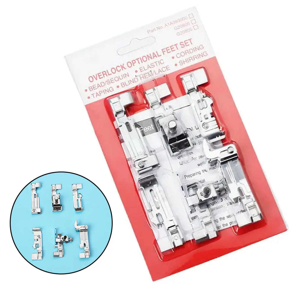 6Pcs Sewing Machine Foot Presser Domestic Sewing Lock Edge Presser Foot DIY Household Sewing Machine Parts
6Pcs Sewing Machine Foot Presser Domestic Sewing Lock Edge Presser Foot DIY Household Sewing Machine Parts