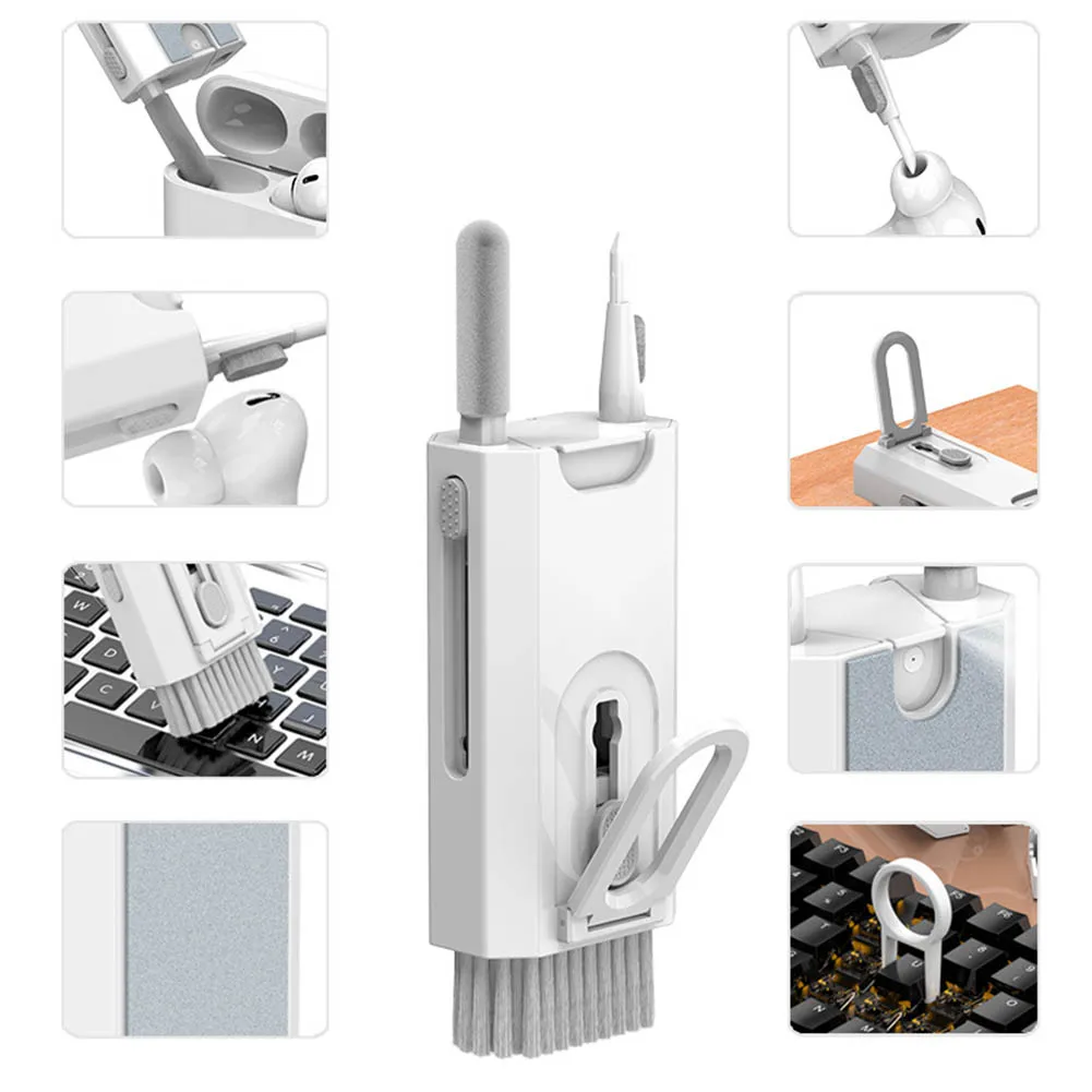 Durable Cleaning Kit Cleaning Brush Replacement W/ Spray Port 1pcs 8 In 1 Accessories For Various Digital Devices
Durable Cleaning Kit Cleaning Brush Replacement W/ Spray Port 1pcs 8 In 1 Accessories For Various Digital Devices
