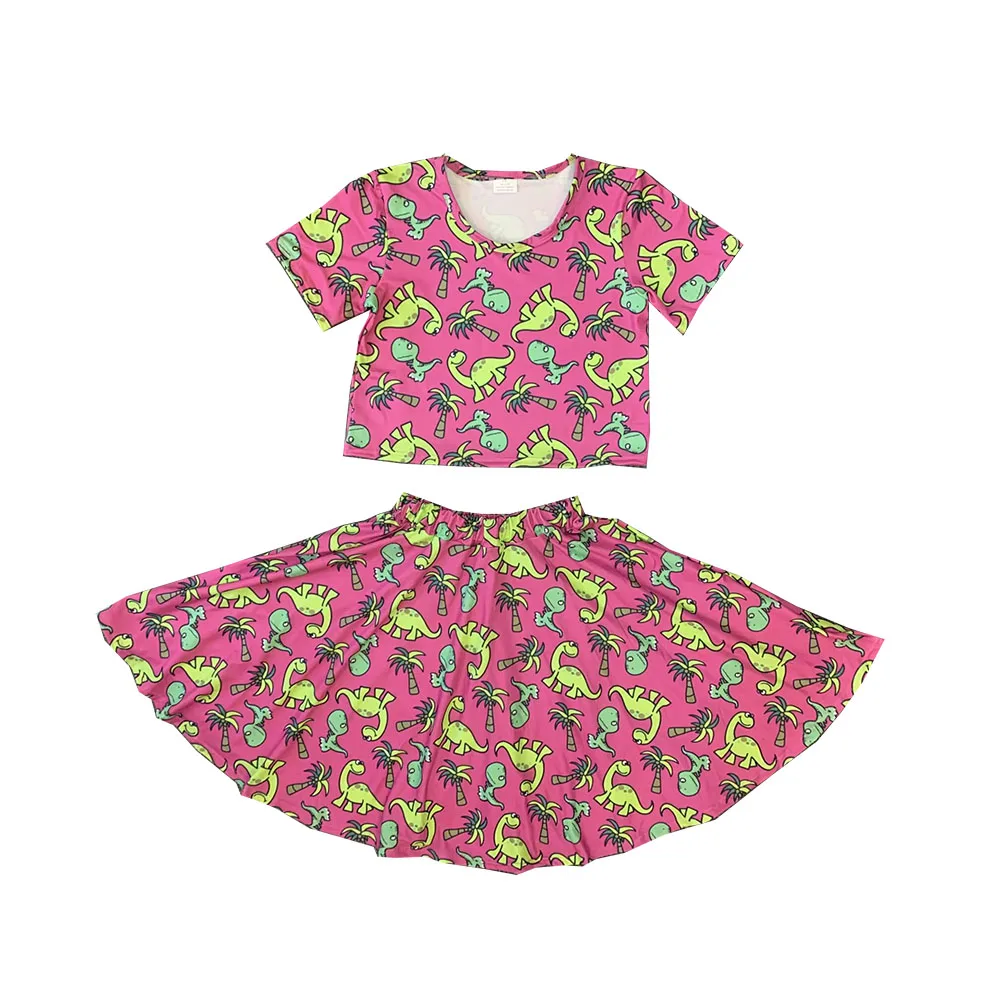 Wholesale Kids Princess Outfits Pink Cartoon Burger Food Short Sleeve Dinosaur Skirts 2 Pieces Sets
Wholesale Kids Princess Outfits Pink Cartoon Burger Food Short Sleeve Dinosaur Skirts 2 Pieces Sets