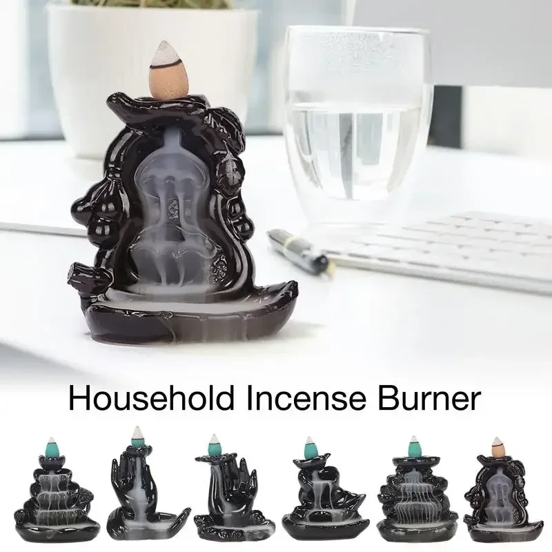 

Burner Aromatherapy Innovative Resin Incense Furnace Decor Waterfall Smoke Tower Home Backflow Sandalwood