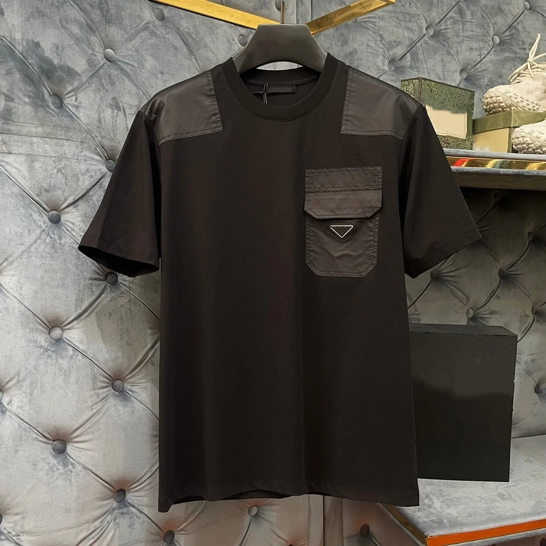 2023 Spring/Summer Latest Round Neck Short Sleeve T-shirt Men's Fashion Splice Breathable Comfortable Black High Quality Top
2023 Spring/Summer Latest Round Neck Short Sleeve T-shirt Men's Fashion Splice Breathable Comfortable Black High Quality Top