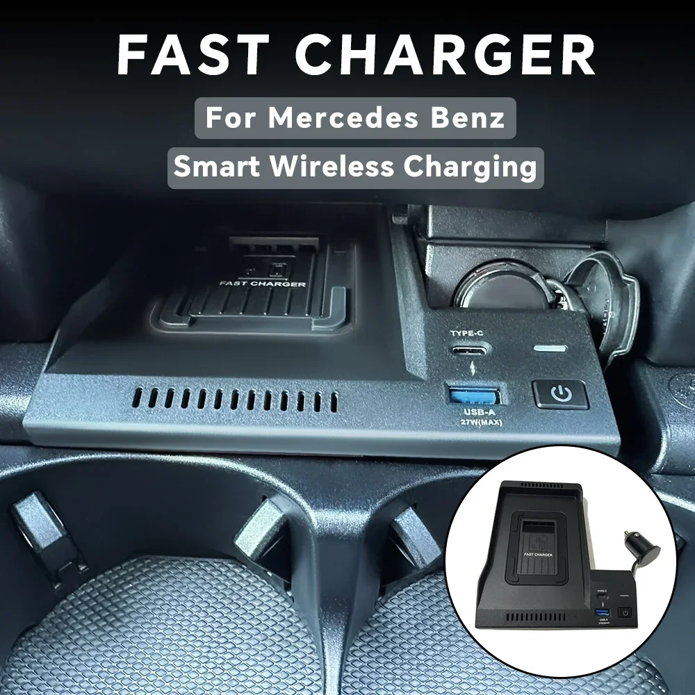 

Fast Wireless Charging For Mercedes Benz W213 E-Class E200 E300 E260 2022 Phone Charger Mobile Stand Plug and Play Car Interior