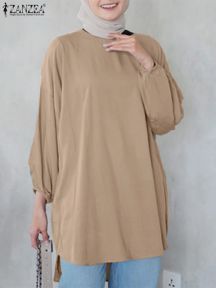 ZANZEA Muslim Hijab Tops Women Autumn Blouse Long Sleeve O Neck Casual Shirt Casual Dubai Turkey Abaya Kaftan IsIam Clothing 
ZANZEA Muslim Hijab Tops Women Autumn Blouse Long Sleeve O Neck Casual Shirt Casual Dubai Turkey Abaya Kaftan IsIam Clothing