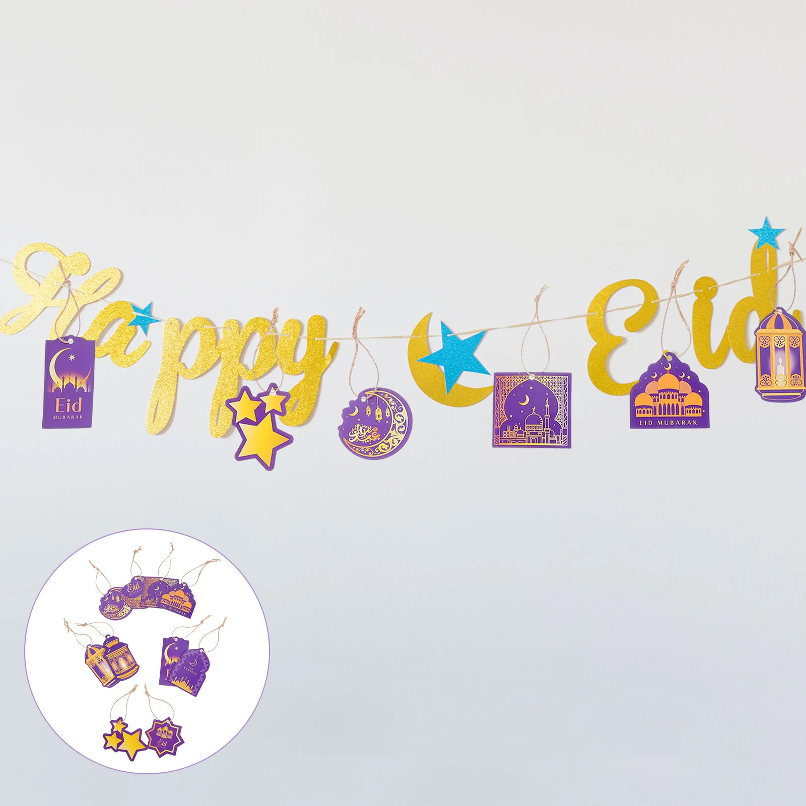 20 Pcs Ramadan Decorations Ornaments Fireplace Hanging Party Flag Paper Pendant Eid Supplies
20 Pcs Ramadan Decorations Ornaments Fireplace Hanging Party Flag Paper Pendant Eid Supplies
