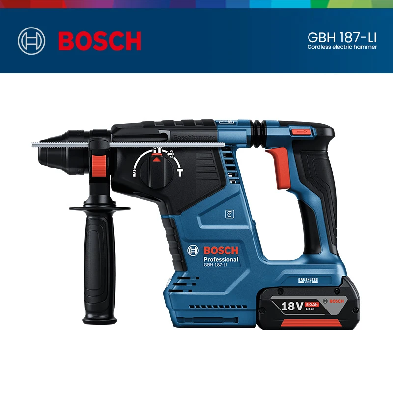 

Bosch GBH 187 Cordless Electric Hammer Intelligent Rotary Hammer Multi functional Brushless Impact Drill APP Control NO Battery