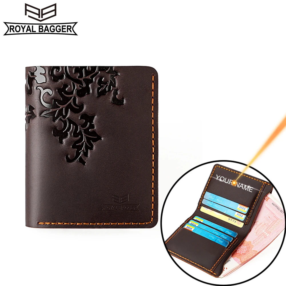Royal Bagger Vintage Short Wallet for Men Women Genuine Cow Leather Clutch Purse Simple Card Holders Male Folding Wallets 1436
Royal Bagger Vintage Short Wallet for Men Women Genuine Cow Leather Clutch Purse Simple Card Holders Male Folding Wallets 1436