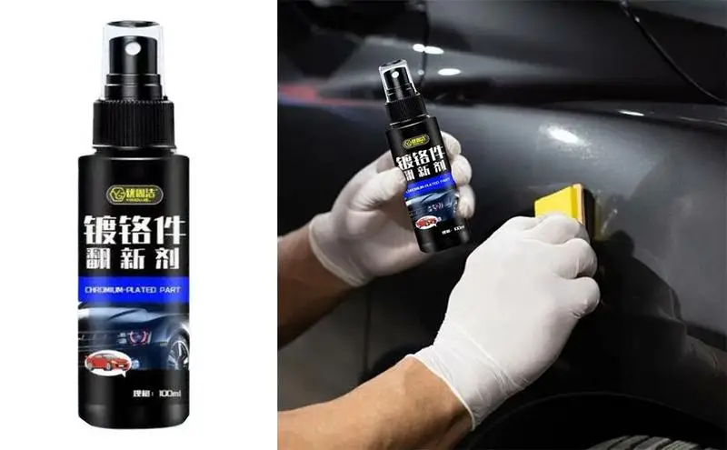 

Plastic Leather Restore 100ml Chrome Cleaner Paint Protection Rust Remover Exterior Repair Clean Long Lasting Shine Restorer