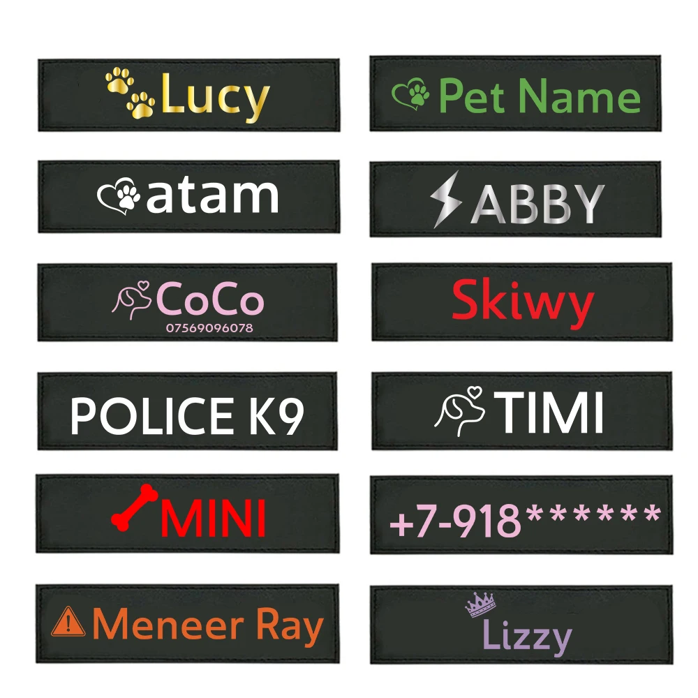 2x Personalized Dog ID Tag With Name K9 Harness Collar Sticker Custom Dog Name Label Nameplate Velcro Harness Patch Pet Supplies
2x Personalized Dog ID Tag With Name K9 Harness Collar Sticker Custom Dog Name Label Nameplate Velcro Harness Patch Pet Supplies