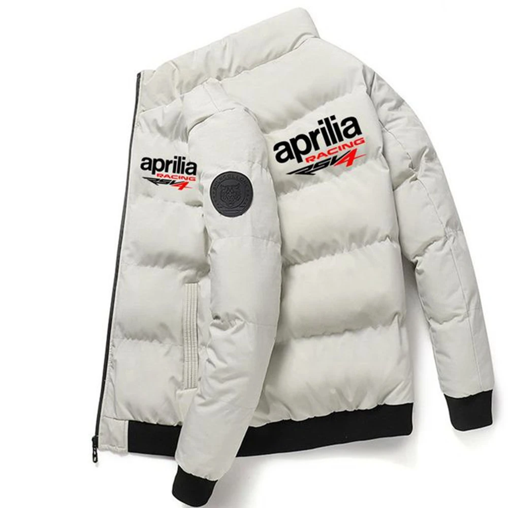 

APRILIA-Chaqueta con cremallera para hombre, abrigo informal cálido a prueba de viento y resistente al frío, con cuello de pie,