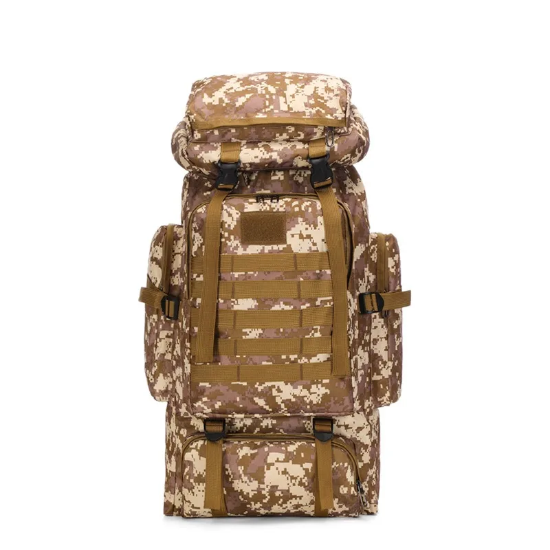 

80L Large Capacity Backpack Tactical Backpack Waterproof Camouflage Mountaineering Bag Leisure Outdoor Sports Hiking Backpack
