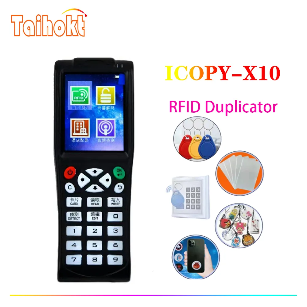 

New Icopy8 Pro X10 Smart Chip Duplicator 125Khz T5577 Encrypted Card Reader 13.56Mhz 1K S50 Copier NFC Key Clone Programmer