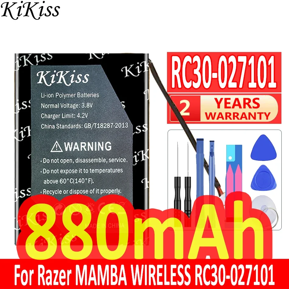 880mAh KiKiss Battery RC30027101 For Razer MAMBA WIRELESS RC30-027101 Digital Bateria
880mAh KiKiss Battery RC30027101 For Razer MAMBA WIRELESS RC30-027101 Digital Bateria