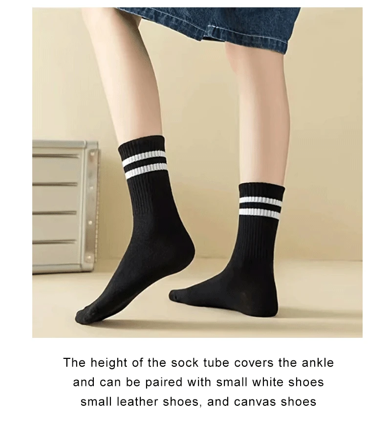 Chaussettes mi-longues respirantes pour femmes, confortables, absorbant la transpiration, sports, automne, hiver Chaussettes mi-longues respirantes pour femmes, confortables, absorbant la transpiration, sports, automne, hiver