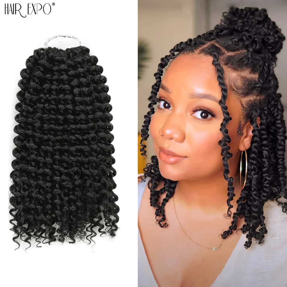 10"Synthetic Passion Twist Crochet Hair Ombre Fluffy Pre-Looped Braiding Hair Extension Pre-Twisted SpringTwist Hair Black Brown
10"Synthetic Passion Twist Crochet Hair Ombre Fluffy Pre-Looped Braiding Hair Extension Pre-Twisted SpringTwist Hair Black Brown
