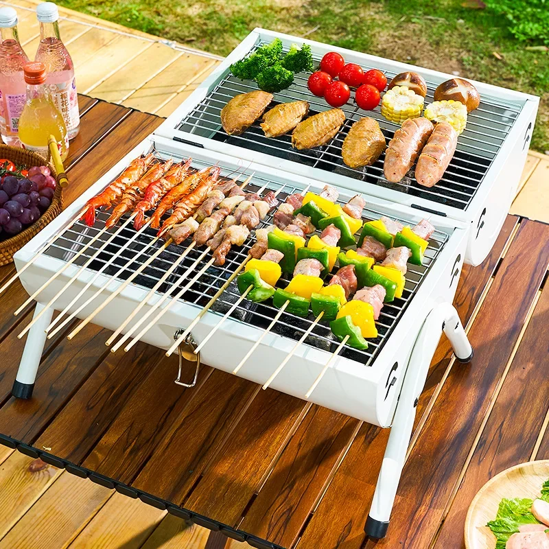 

Multifunction Camping Portable Heating Stoves Dual Purpose BBQ Grill Barbecue Grill Rack Net Firewood Stove Ironwork BBQ Grill