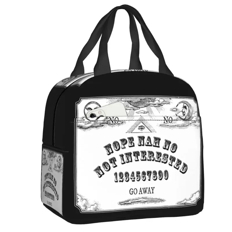 

Halloween Spirit Board Portable Boxes Women Leakproof Witchcraft Ouija Occult Cooler Thermal Food Insulated Lunch Bag Kids