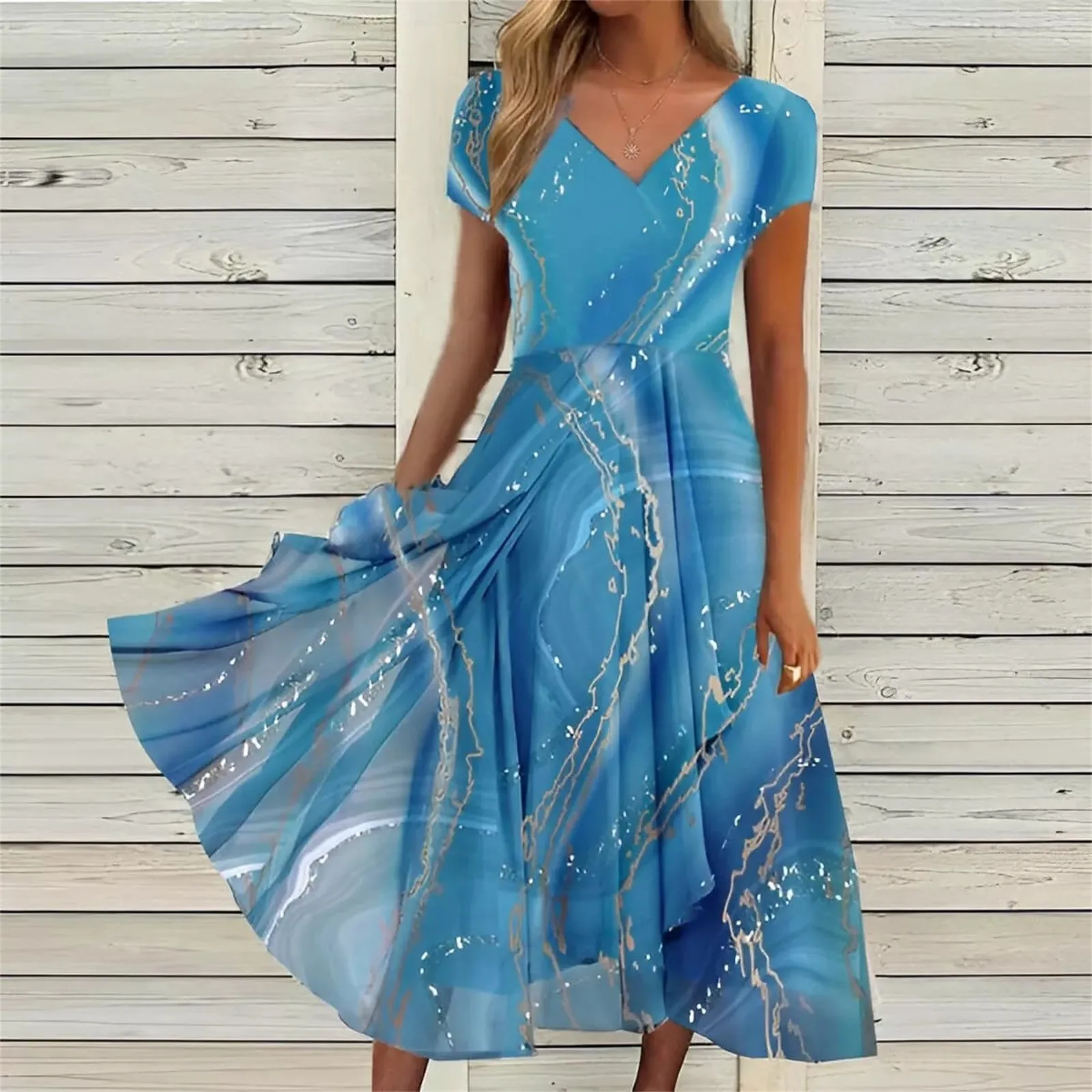 

Asymmetric Swing Long Dress Women Robes 2023 New Print Casual Mom'S Loose Maxi Robe Long Sleeves Printing Winter Party Vestidos