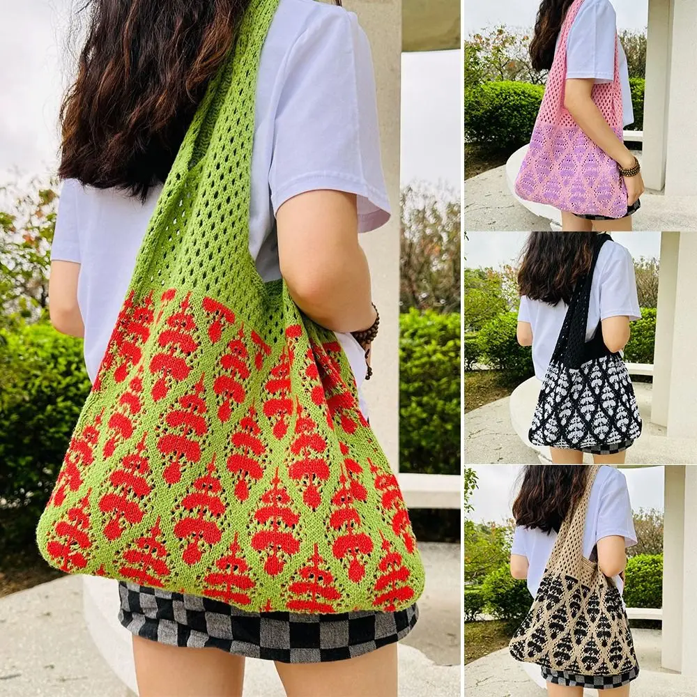 Large Capacity Shoulder Bag Fashion Hollow Knitted Underarm Bag Beach Bag Woman Girls
Large Capacity Shoulder Bag Fashion Hollow Knitted Underarm Bag Beach Bag Woman Girls