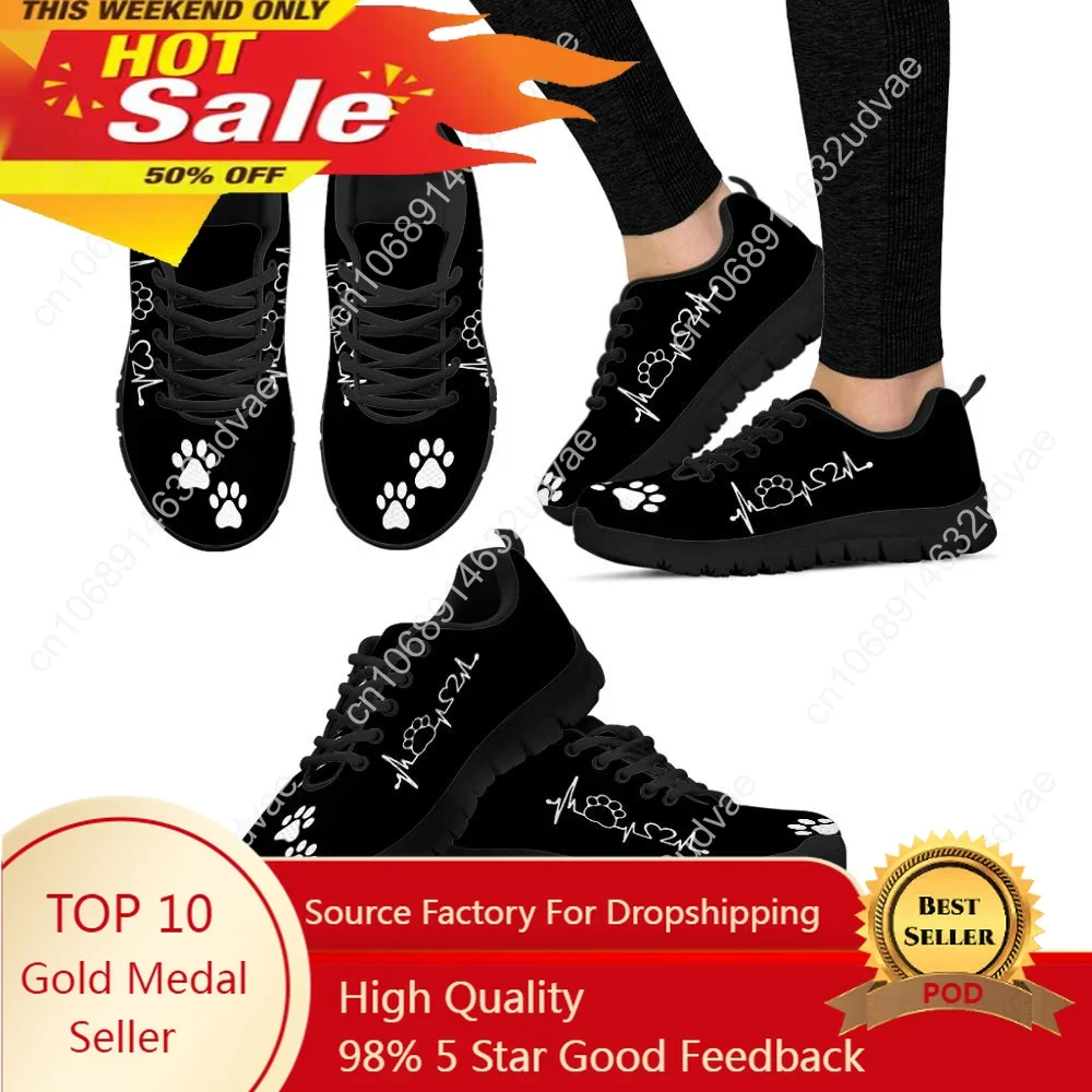 Cute Pets Dogs Footprints Paw Pattern Woman Shoes Heart Love Heartbeat Print Women's Low Top Casual Sneakers Ladies Big Footwear
Cute Pets Dogs Footprints Paw Pattern Woman Shoes Heart Love Heartbeat Print Women's Low Top Casual Sneakers Ladies Big Footwear