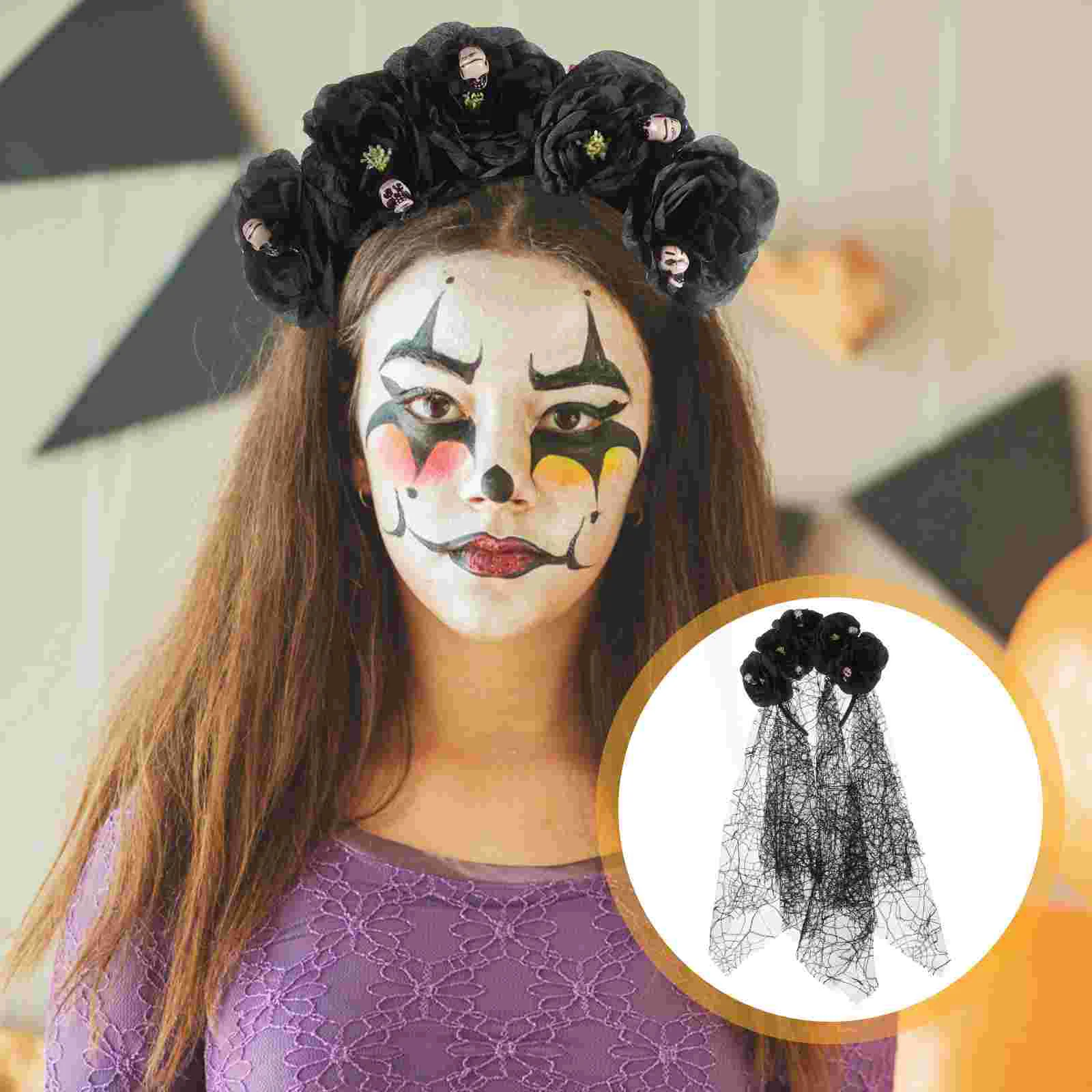 Dark Lolita Headband Veil Mexican Accessories Mesh Fabric Floral Crown with Women's
Dark Lolita Headband Veil Mexican Accessories Mesh Fabric Floral Crown with Women's