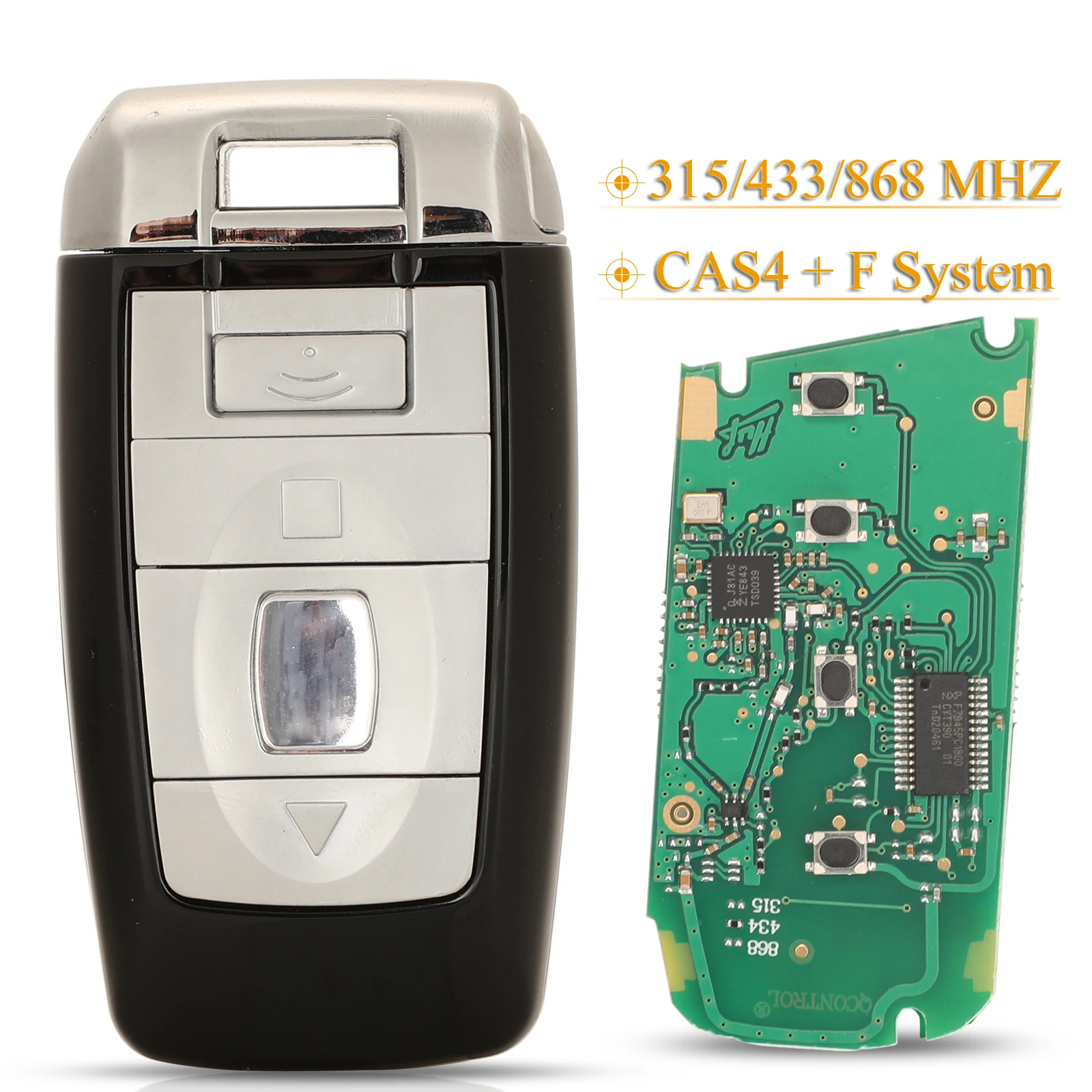 

jingyuqin CAS4/FEM + F System Remote Smart Key 315/434/868MHZ Pcf7945/ID46 For Rolls-Royce Cullinan Dawn Ghost Phantom Wraith
