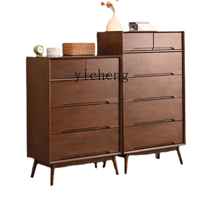 

Zk Solid Wood Chest of Drawers Simple Modern Bedroom Storage Five-Bucket Cabinet Living Room Wall Storage Chest of Drawer