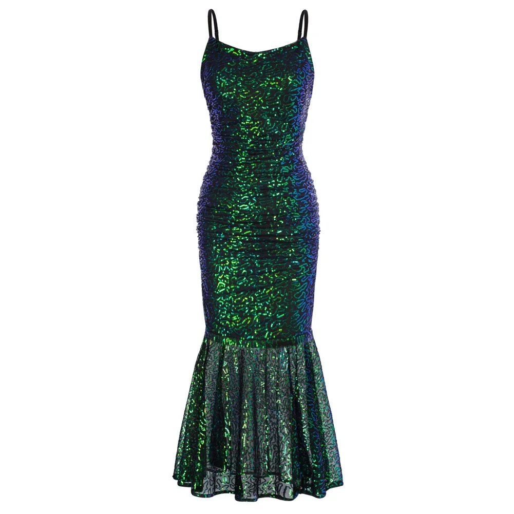 GK Women Sequined Mermaid Hem Party Dress Ladies Shiny Ruched Bodycon Evening Dress Long Cami-Dress Spaghetti Straps Maxi Dress
GK Women Sequined Mermaid Hem Party Dress Ladies Shiny Ruched Bodycon Evening Dress Long Cami-Dress Spaghetti Straps Maxi Dress
