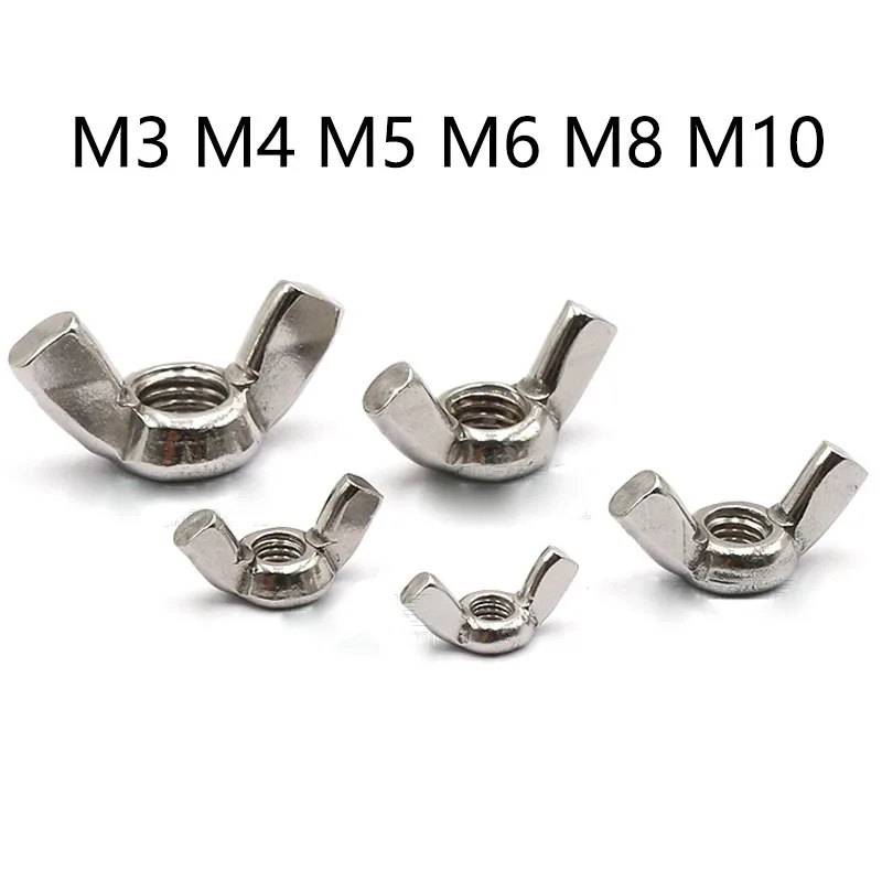 10Pcs/lots Butterfly Wing Nuts M3 M4 M5 M6 M8 M10 304 Stainless Steel Wing Nuts Hand Tighten Locking Nut GB62.2
10Pcs/lots Butterfly Wing Nuts M3 M4 M5 M6 M8 M10 304 Stainless Steel Wing Nuts Hand Tighten Locking Nut GB62.2