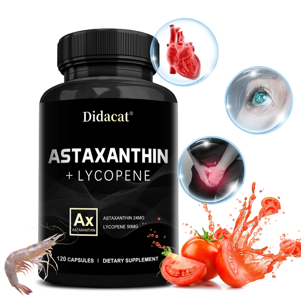 Astaxanthin + Lycopene Capsules Immunity Energy Improves Prostate Health Heart Brain Cardiovascular System Health Antioxidants
Astaxanthin + Lycopene Capsules Immunity Energy Improves Prostate Health Heart Brain Cardiovascular System Health Antioxidants