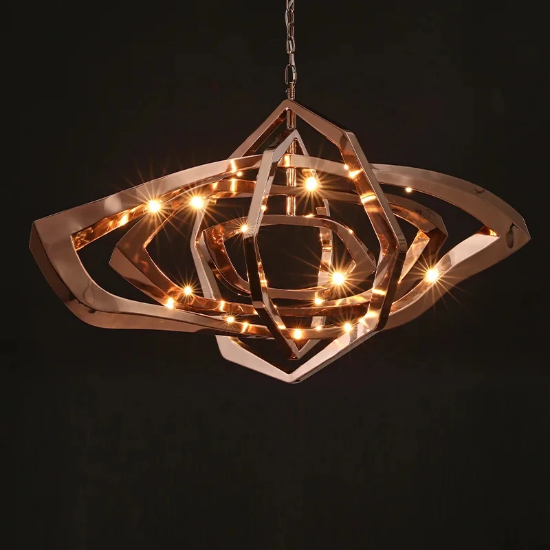 New Designer LED Living Room Chandeliers Stainless Steel Creative Dining Bedroom Lighting Postmodern Light Luxury Hanging Lamps
New Designer LED Living Room Chandeliers Stainless Steel Creative Dining Bedroom Lighting Postmodern Light Luxury Hanging Lamps
