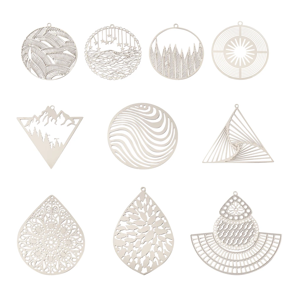Pandahall 40/48pcs Mixed Shape Stainless Steel Filigree Pendants Etched Metal Embellishments Charms For Necklace Jewelry Making
Pandahall 40/48pcs Mixed Shape Stainless Steel Filigree Pendants Etched Metal Embellishments Charms For Necklace Jewelry Making
