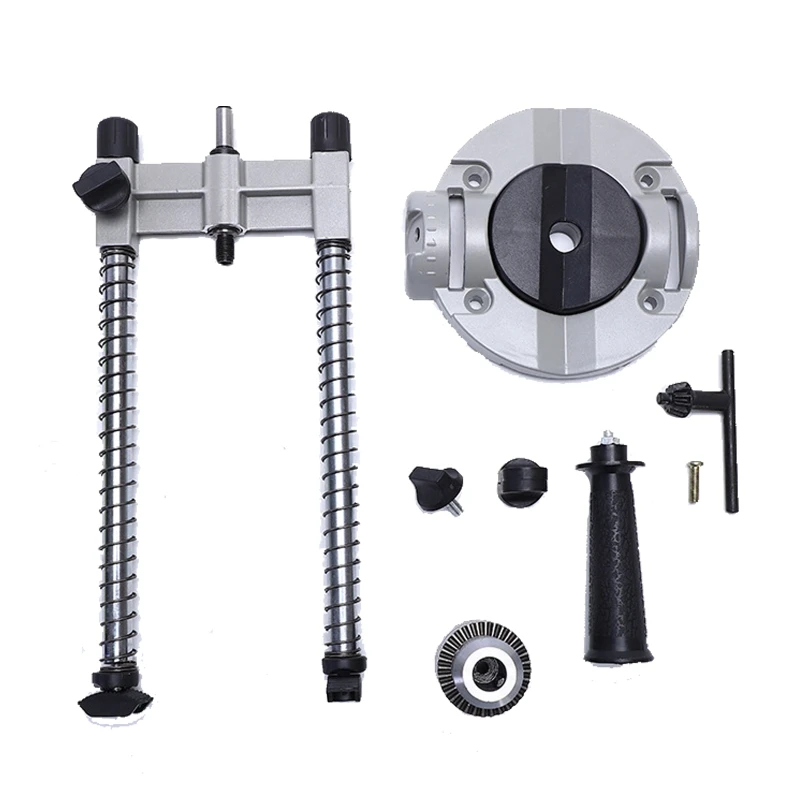 DANIU Precision 45-90° Angle Drill Guide Attachment with Chuck Drill Holder Stand Drilling Guide 150mm Stoke for Electric Drill 
DANIU Precision 45-90° Angle Drill Guide Attachment with Chuck Drill Holder Stand Drilling Guide 150mm Stoke for Electric Drill