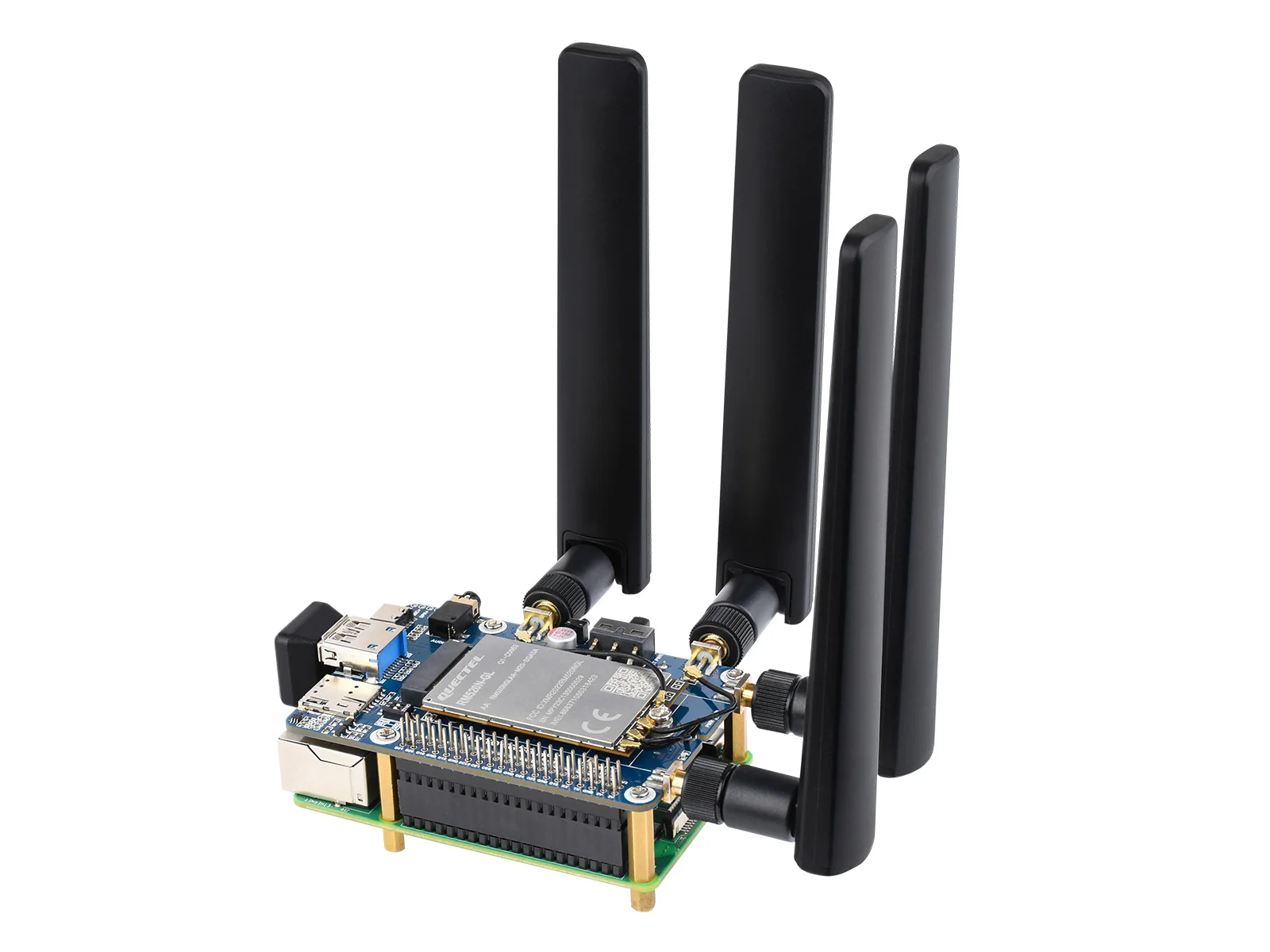 RM520N-GL 5G HAT for Raspberry Pi with Case, Quad Antennas LTE-A, Global Band, GNSS Positioning, Support 3GPP 16, 4G/3G
RM520N-GL 5G HAT for Raspberry Pi with Case, Quad Antennas LTE-A, Global Band, GNSS Positioning, Support 3GPP 16, 4G/3G