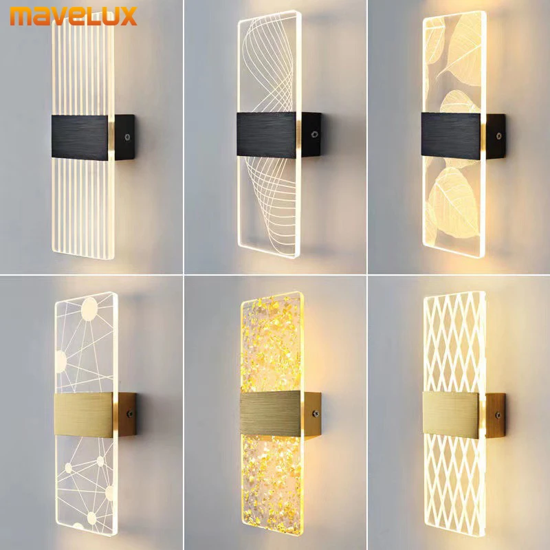 

Acrylic Indoor Wall Lamp 6W LED Wall Light Bedroom Living Room Balcony Aisle Bedside Lights Modern Nordic Sconce Lamps AC85-265V