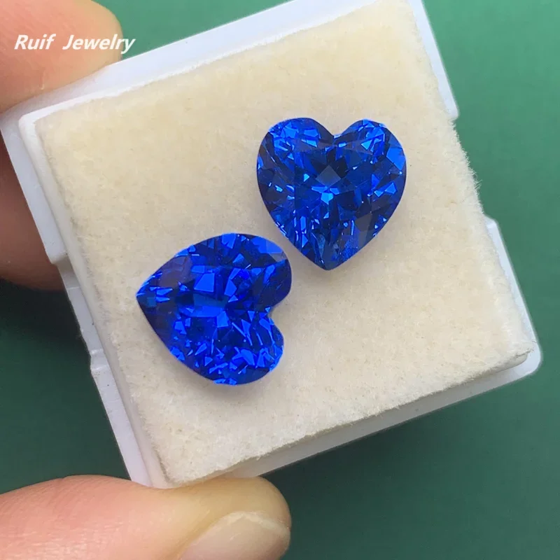 

Ruif New Brilliant Blue Color Heart Lab Grown Cobalt Spinel Loose Stone for Jewelry DIY