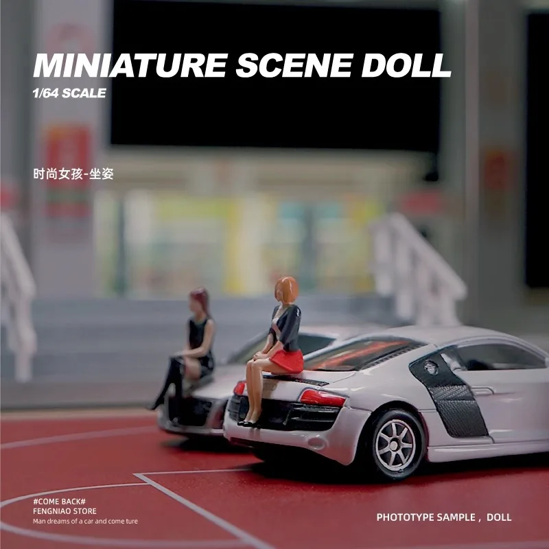 

Модель Kicarmod в масштабе 1/64, фигурка, мини юбка, коллекционная кукла для девочек, изысканная фигурка для фанатов в масштабе, литая модель автомобиля