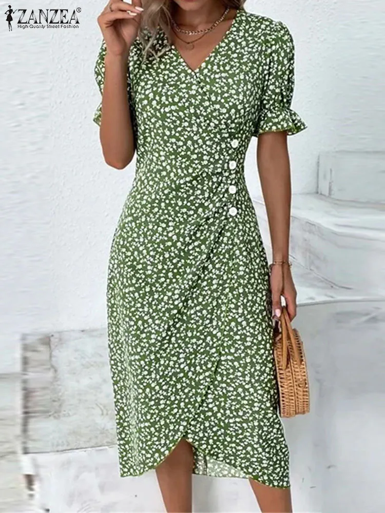 ZANZEA Bohemain Floral Dress Women Summer Sundress Fashion Holiday Beach Vestidos Short Sleeve Robe Casual V Neck Dresses Kaftan
ZANZEA Bohemain Floral Dress Women Summer Sundress Fashion Holiday Beach Vestidos Short Sleeve Robe Casual V Neck Dresses Kaftan