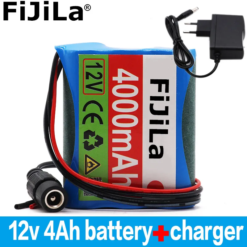 

100% Origin 12.6V 4000mAh 18650 Li-ion Rechargeable Battery Pack for CCTV Camera 3A Batteries+ EU US Charger+Free Shopping