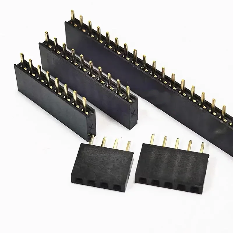 

100pcs 2.0mm PH4.3 6.35mm Single Row Straight 1x2/3/4/5/6/7/8/9/10/11/12/15/18/20/32/40P Gold-plate PCB Female Pin Header Socket