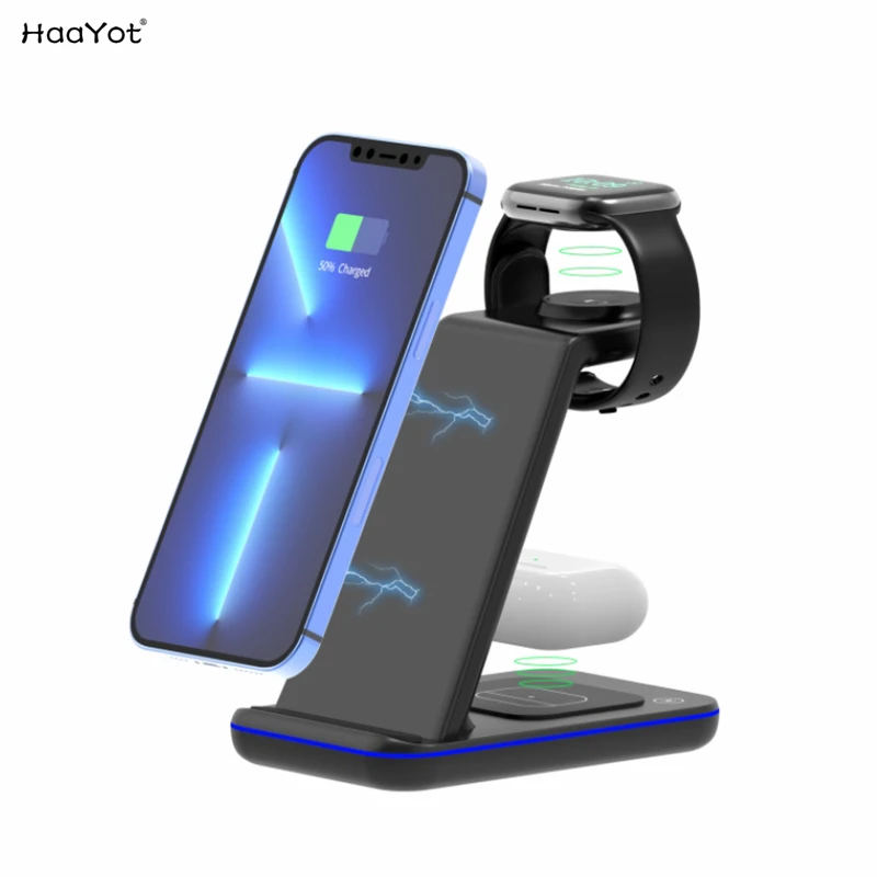 HAAYOT 3 in 1 Wireless Charger Charging Station Dock for Apple Watch Airpods Pro iPhone 13/12 Galaxy Watch Qi-Certified Phones
HAAYOT 3 in 1 Wireless Charger Charging Station Dock for Apple Watch Airpods Pro iPhone 13/12 Galaxy Watch Qi-Certified Phones